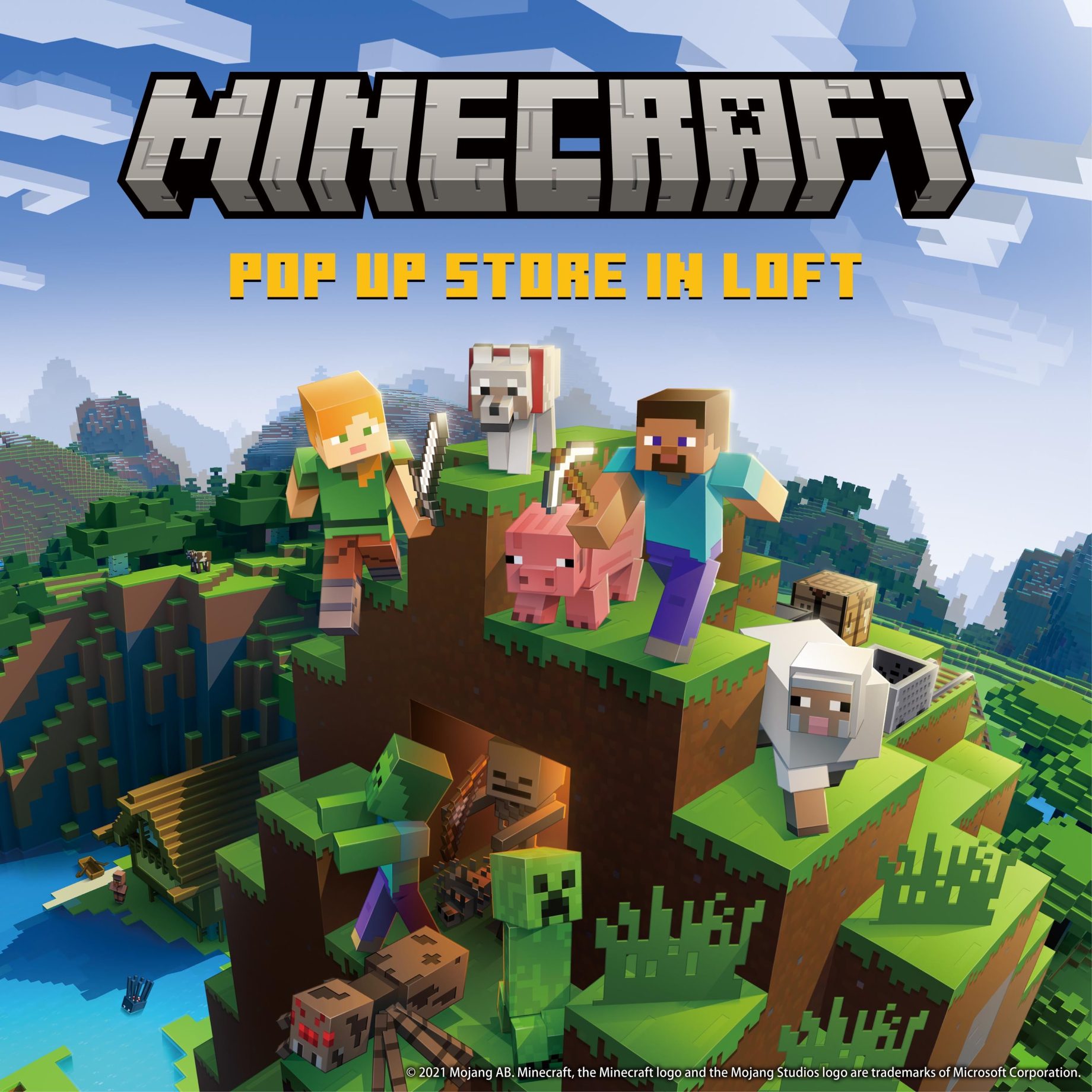 ＼本日開催！／Minecraft POP UP STORE in ロフトがロフト名古屋にて本日より開催!