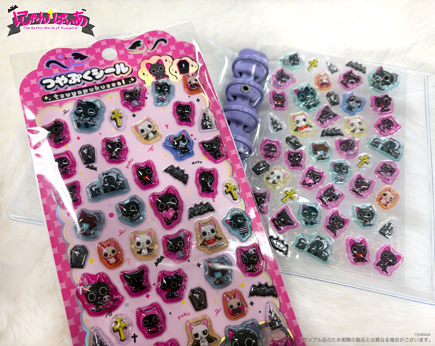 \✨ネイルやシール帳にも✨/「にゃんぱいあ」つやぷくシール🐈‍⬛💕貼るだけで、ぷっくり立体ネイルに🐱✨