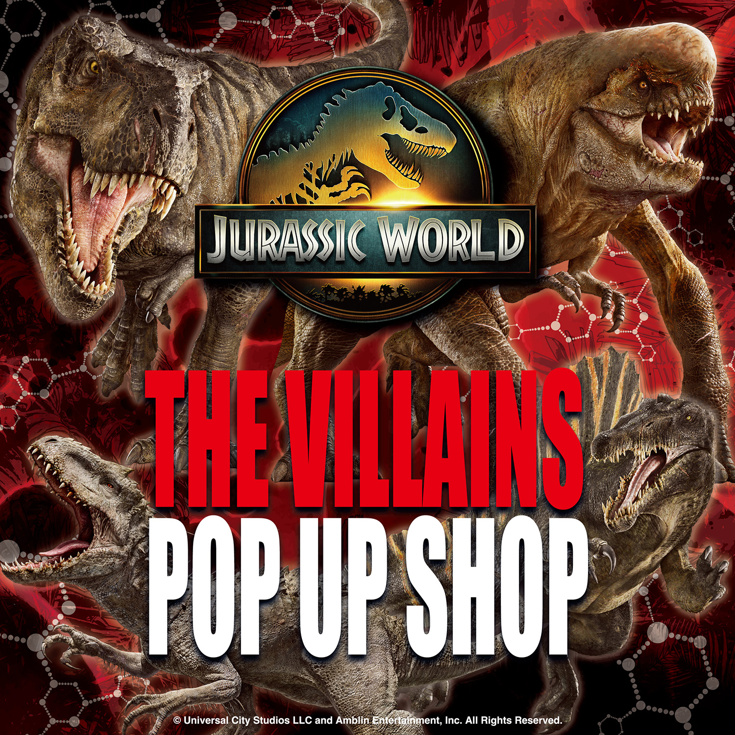 『JURASSIC WORLD THE VILLAINS POP UP SHOP』2026年10月8日(木)より大丸梅田店にて決定🦖
